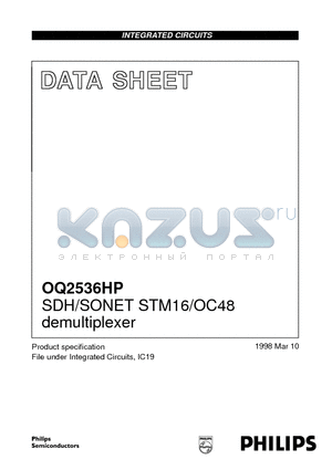 OQ2536HP datasheet - SDH/SONET STM16/OC48 demultiplexer