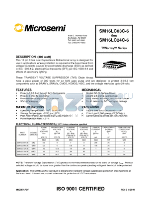 SM16LC05C-6 datasheet - TVSarray  Series