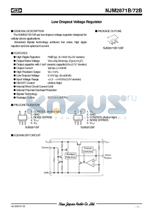 NJM2871BF datasheet - Low Dropout Voltage Regulator