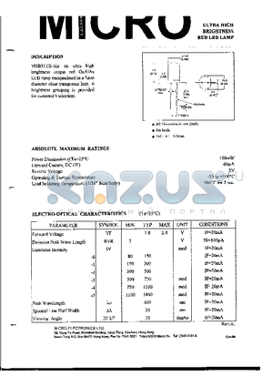 MSB51TA-X datasheet - ULTRA HIGH BRIGHTNESS RED LED LAMP