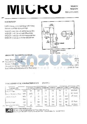 MSB52W datasheet - RED LED LAMPS