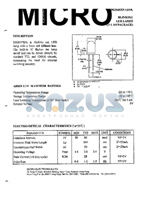 MSB557DA datasheet - BLINKING LED LAMPS