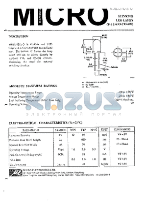 MSB557DA-O datasheet - BLINKING LED LAMPS