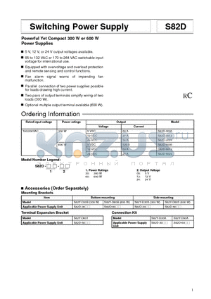 S82D datasheet - Switching Power Supply