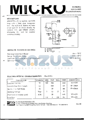 MSB557TA-12V datasheet - BLINKING LED LAMPS