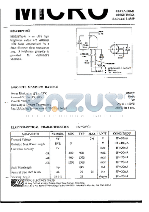 MSB58TA-4B datasheet - ULTRA HIGH BRIGHTNESS RED LED LAMP