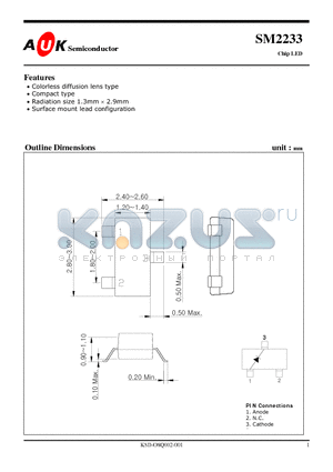 SM2233 datasheet - Chip LED