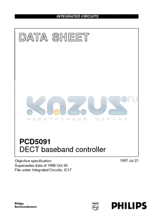 PCD5091 datasheet - DECT baseband controller