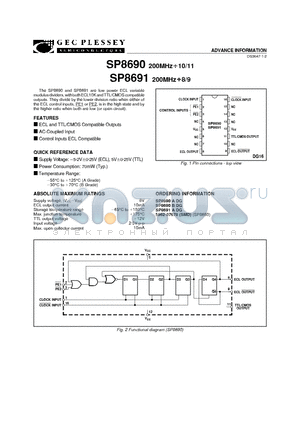 SP8691 datasheet - 200MHz8/9/10/11