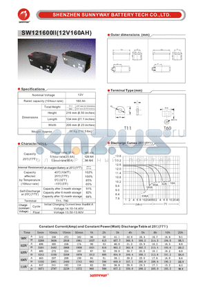 SW121600II datasheet - General Battery