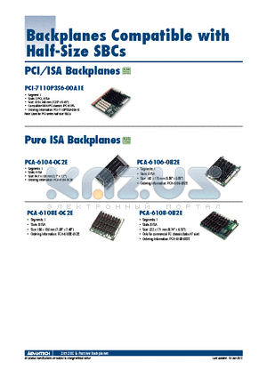 PCE-3B03A-00A1E datasheet - PICMG 1.3 Half-size SHB Backplanes