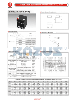 SW1228 datasheet - General Battery