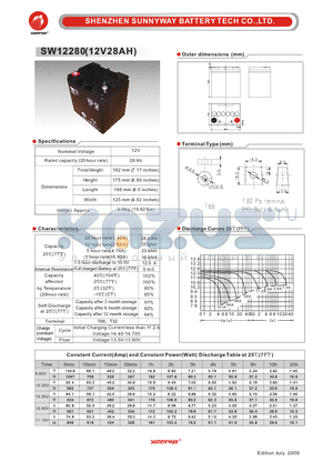 SW12280_1 datasheet - General Battery