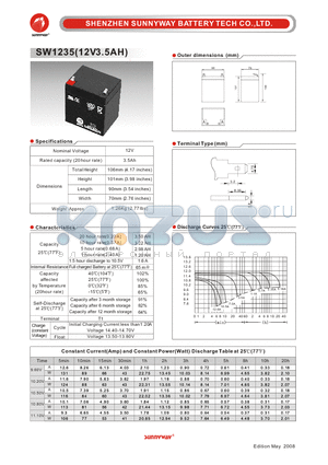 SW1235 datasheet - General Battery