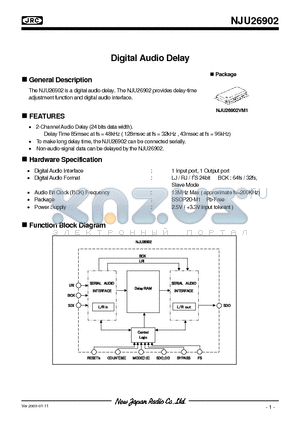 NJU26902VM1 datasheet - Digital Audio Delay