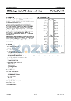 S83L51FA-4A44 datasheet - CMOS single-chip 3.0V 8-bit microcontrollers