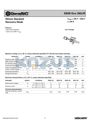 S85B datasheet - High Surge Capability