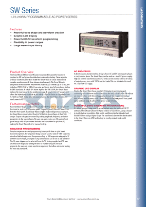 SW1750A-1 datasheet - 1.75-21KVA PROGRAMMABLE AC POWER SERIES