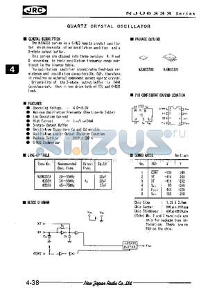 NJU6333XC datasheet - QUARTZ CRYSTAL OSCILLATOR