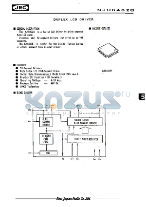 NJU6432 datasheet - DUPLEX LCD DRIVER