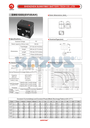 SW61000 datasheet - General Battery