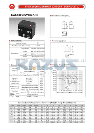 SW61800 datasheet - General Battery