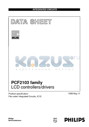 PCF2103 datasheet - LCD controllers/drivers