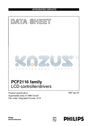 PCF2114GU/12 datasheet - LCD controller/drivers