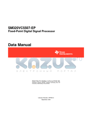 SM320VC5507PGESEP datasheet - Fixed-Point Digital Signal Processor