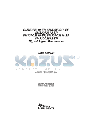 SM320F2810PBKAEP datasheet - Digital Signal Processors