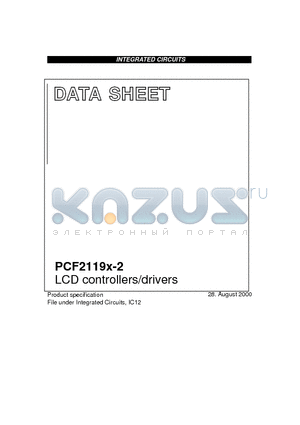 PCF2119X-2 datasheet - LCD controllers/drivers