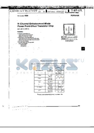 PCF35N08 datasheet - N-Channel Enhancement-Mode, Power Field-Effect Transistor Chip(80V, 35A, 0.055 Ohm)