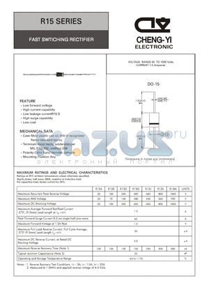 R15 datasheet - FAST SWTICHING RECTIFIER