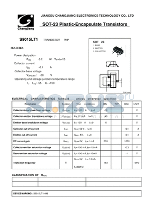 S9015LT1-SOT-23 datasheet - TRANSISTOR PNP 