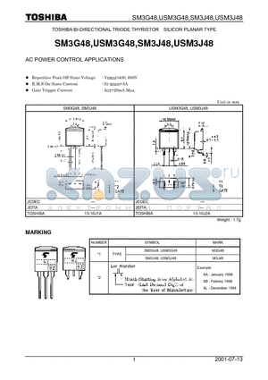 SM3J48 datasheet - AC POWER CONTROL APPLICATIONS