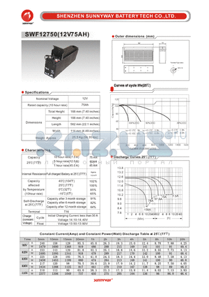 SWF12750 datasheet - Front Terminal Battery