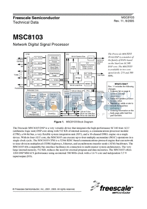 MSC8103 datasheet - Network Digital Signal Processor