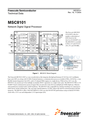 MSC8101M1375C datasheet - Network Digital Signal Processor