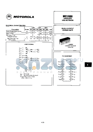 MC10100FNR2 datasheet - DUAL 4-5-INPUT OR/NOR GATE