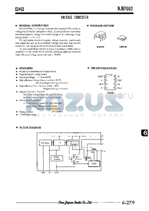 NJU7662 datasheet - VOLTAGE CONVERTER