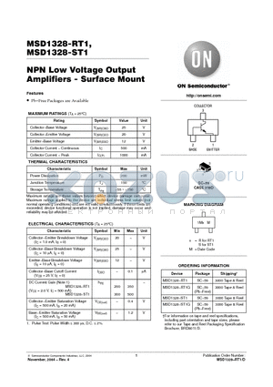 MSD1328-RT1_04 datasheet - NPN Low Voltage Output Amplifiers