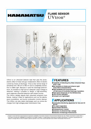 R1868 datasheet - FLAME SENSOR