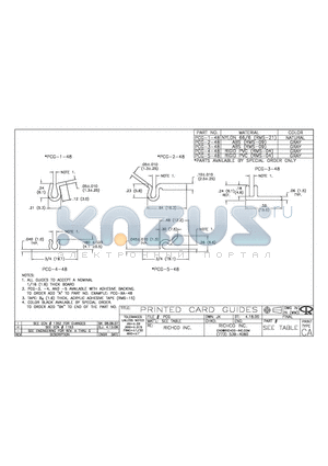 PCG-4-48 datasheet - PRINTED CARD GUIDES