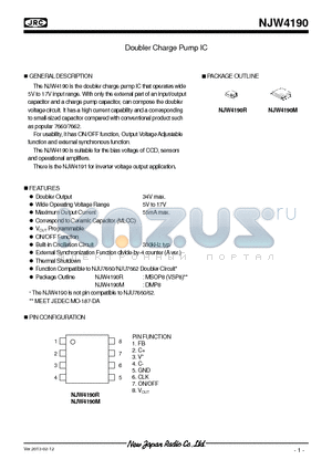 NJW4190 datasheet - Doubler Charge Pump IC