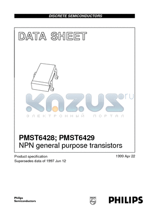 PMST6428 datasheet - NPN general purpose transistors