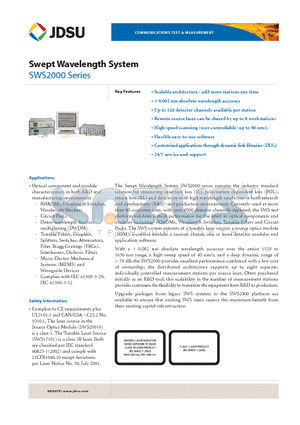 SWS17101 datasheet - Swept Wavelength System