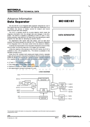 MC10E197 datasheet - DATA SEPARATOR