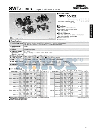 SWT30 datasheet - Triple output 30W ~ 100W