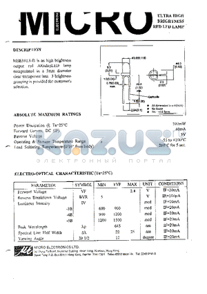 MSE39TA-4B datasheet - ULTRA HIGH BRIGHTNESS RED LED LAMP