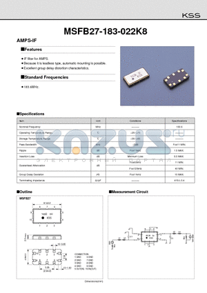 MSFB27-183-022K8 datasheet - AMPS-IF